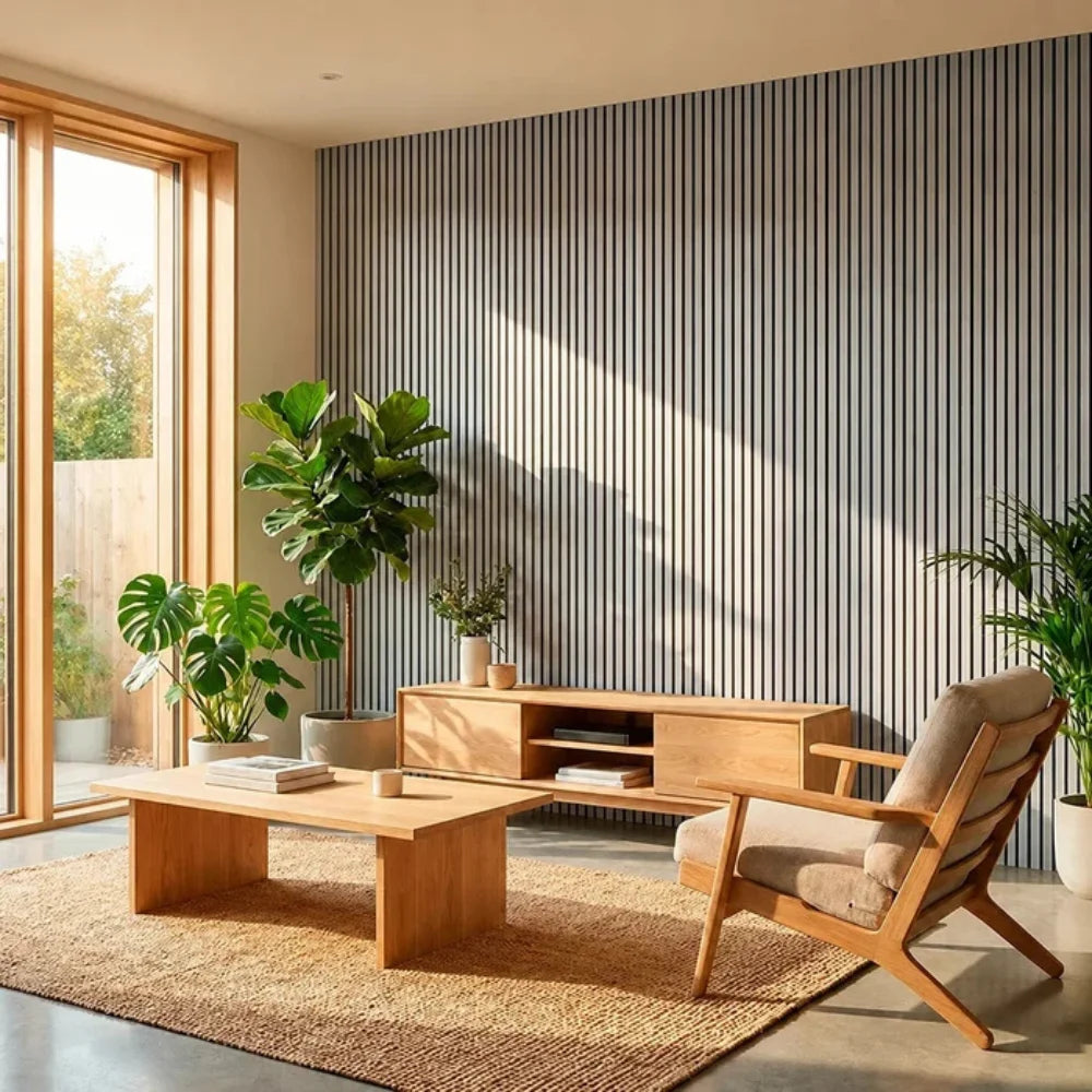 Pannello acustico in legno da parete – Trasforma il tuo ambiente in soli 30 minuti – (270 cm x 110 cm)