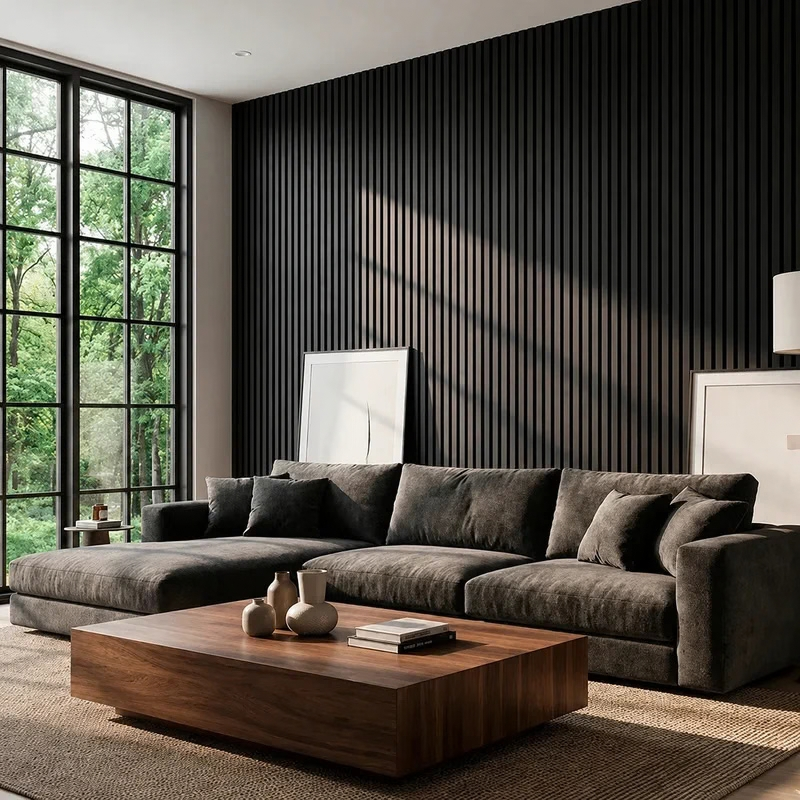 Pannello acustico in legno da parete – Trasforma il tuo ambiente in soli 30 minuti – (270 cm x 110 cm)