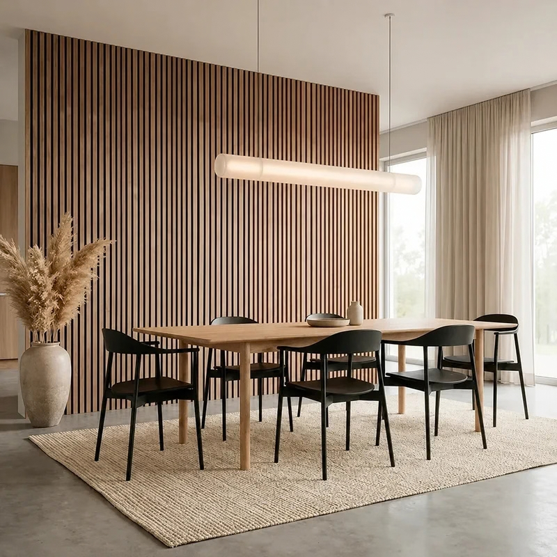 Pannello acustico in legno da parete – Trasforma il tuo ambiente in soli 30 minuti – (270 cm x 110 cm)