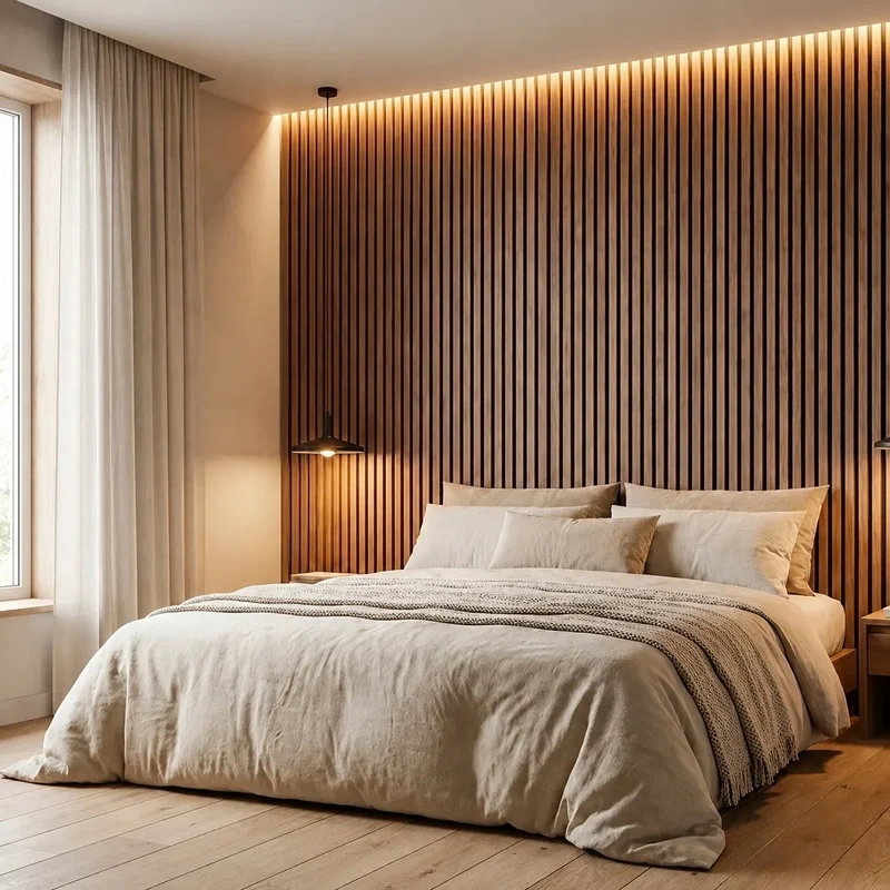 Pannello acustico in legno da parete – Trasforma il tuo ambiente in soli 30 minuti – (270 cm x 110 cm)